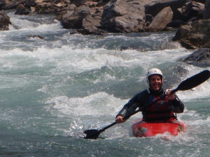 Happily exiting a difficult rapid